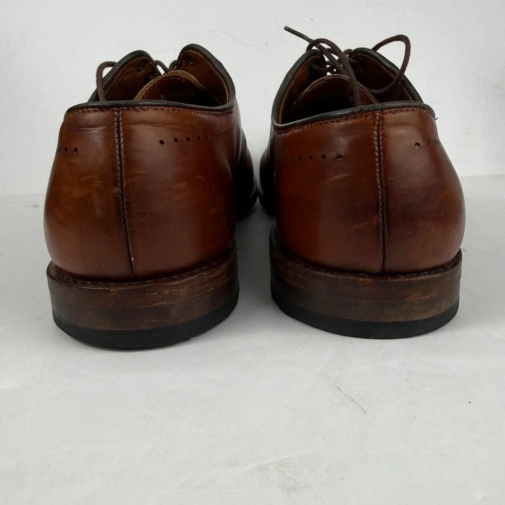 Allen Edmonds Vernon Oxford Mens 9.5 E Brown Leather Cap Toe Brogue Shoes